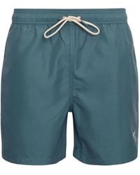 Barbour - Logo-Embroidery Swim Shorts - Lyst