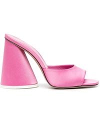 The Attico - Luz Satin Sandals - Lyst