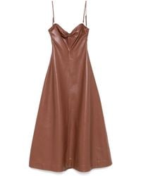 Nanushka - Faux-Leather Midi Dress - Lyst