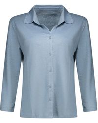 Majestic Filatures - Buttoned Collared Top - Lyst