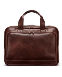 Brunello Cucinelli - Logo-Stamp Leather Briefcase - Lyst