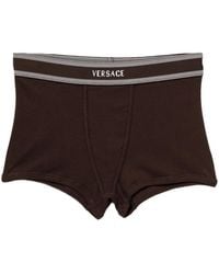Versace - Ribbed Cotton-Jersey Trunks - Lyst