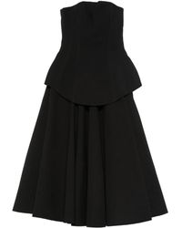 Solace London - Ada Strapless Midi Dress - Lyst
