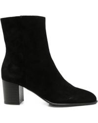 Bibi Lou - Suede Block-Heel Ankle Boots - Lyst
