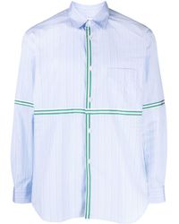 Comme des Garçons - Striped-trim Cotton Shirt - Lyst