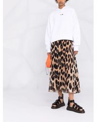 MSGM - Sudadera Con Capucha Y Logo Estampado - Lyst