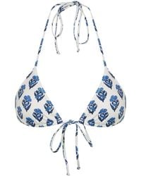 MC2 Saint Barth - Jaipur-Flower-Print Bikini Top - Lyst
