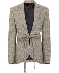 Rabanne - Plaid Check Fitted Jacket - Lyst