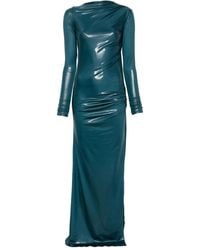 ANDAMANE - Long-Sleeve Draped Dress - Lyst