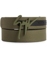 Giuseppe Zanotti - Gürtel Mit Logo-Schnalle - Lyst