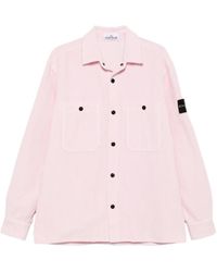 Stone Island - Corduroy Patch-Pocket Shirt - Lyst