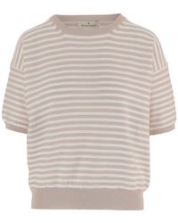 Bruno Manetti - Striped-Pattern Crew-Neck Sweater - Lyst