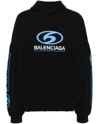 Balenciaga - Surfer Logo-print Cotton Hoodie - Lyst