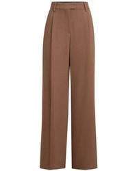 Brunello Cucinelli - Virgin Wool And Viscose Tricotine Loose Pleated Trousers With Monili - Lyst