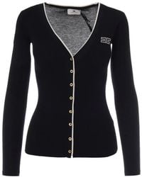 Elisabetta Franchi - Rib Knit Cardigan - Lyst