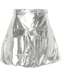 Rabanne - A-Line Metallic Mini Skirt - Lyst