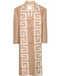 Givenchy - 4G Scarf Wool-Blend Coat - Lyst