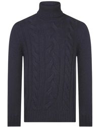 Gran Sasso - Cable-Knit Roll-Neck Sweater - Lyst