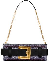 Balmain - Anthem Crystal Satin Clutch Bag - Lyst