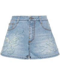 Ermanno Scervino - Jeans-Shorts im Distressed-Look - Lyst