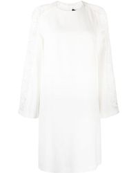 Paule Ka - Lace-detail Long-sleeved Minidress - Lyst