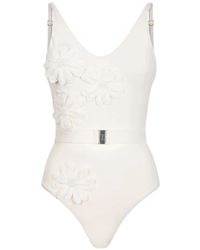 Bikinville - Floral-Appliqué Swimsuit - Lyst