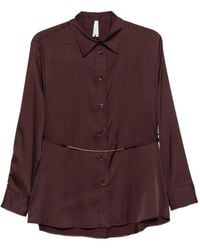 Imperial - Belted Satin-Finish Shirt - Lyst