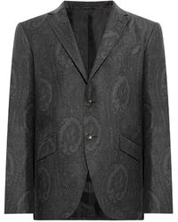 Etro - Paisley-Print Wool Blazer - Lyst