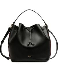 Bally - Top-Handle Grained Leather Bucket Bag - Lyst
