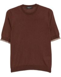 Fabiana Filippi - Tulle-Trim Short-Sleeve Top - Lyst
