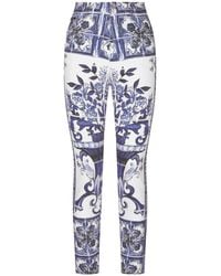 Dolce & Gabbana - Majolica Print High-rise Skinny Jeans - Lyst
