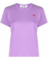 COMME DES GARÇONS PLAY - Cotton Embroidered-Logo T-Shirt - Lyst