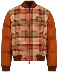 DSquared² - D2 Cottage Check Wool & Nylon Down Jacket - Lyst