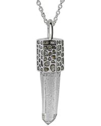 Parts Of 4 - Talisman Halskette aus Sterlingsilber mit Quarz und Diamant - Lyst