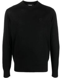 DSquared² - Embroidered-logo Virgin-wool Sweatshirt - Lyst