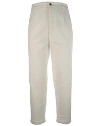 Pence - Button-Fastening Buckle-Detail Trousers - Lyst