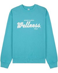Sporty & Rich - Draft Logo-Print Sweatshirt - Lyst