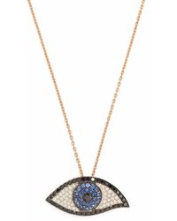 Monan - 18Kt Rose Sapphire And Diamond Necklace - Lyst