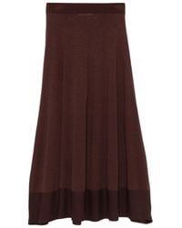 SERGIO MORETTI FIRENZE - Fine-Knit Flared Skirt - Lyst