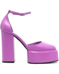 3Juin - Leather Platform Pumps - Lyst