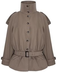 SEEN USERS - Stand-Up Collar Belted Jacket - Lyst