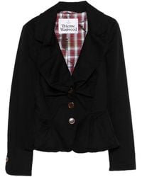 Vivienne Westwood - Tailored Jacket With Notched Lapel And Flared Hem - Lyst