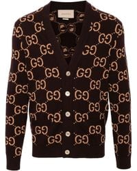 Gucci - GG Wool Jacquard Cardigan - Lyst