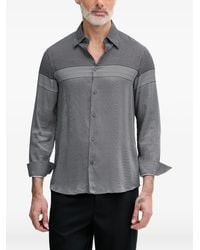 ARMANI EXCHANGE - Geometric-Pattern Long-Sleeve Shirt - Lyst