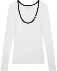 Calvin Klein - Ribbed Trim Top - Lyst