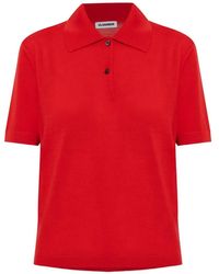 Jil Sander - Short-Sleeve Wool Polo Shirt - Lyst