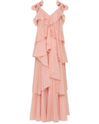 Aje. - Vestido largo Gracie con volantes y lazo - Lyst