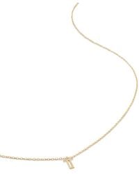 Monica Vinader - 14Kt Small Initial T Necklace - Lyst