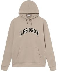 Les Deux - Brady Logo-Print Hoodie - Lyst