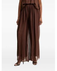 Haveone - Sheer-Panel Palazzo Pants - Lyst
